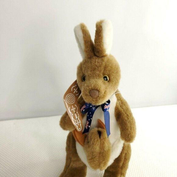 Australia Souvenir Kangaroo with Joey Boomerang Stuffed Animal Plush - Picture 2 of 7
